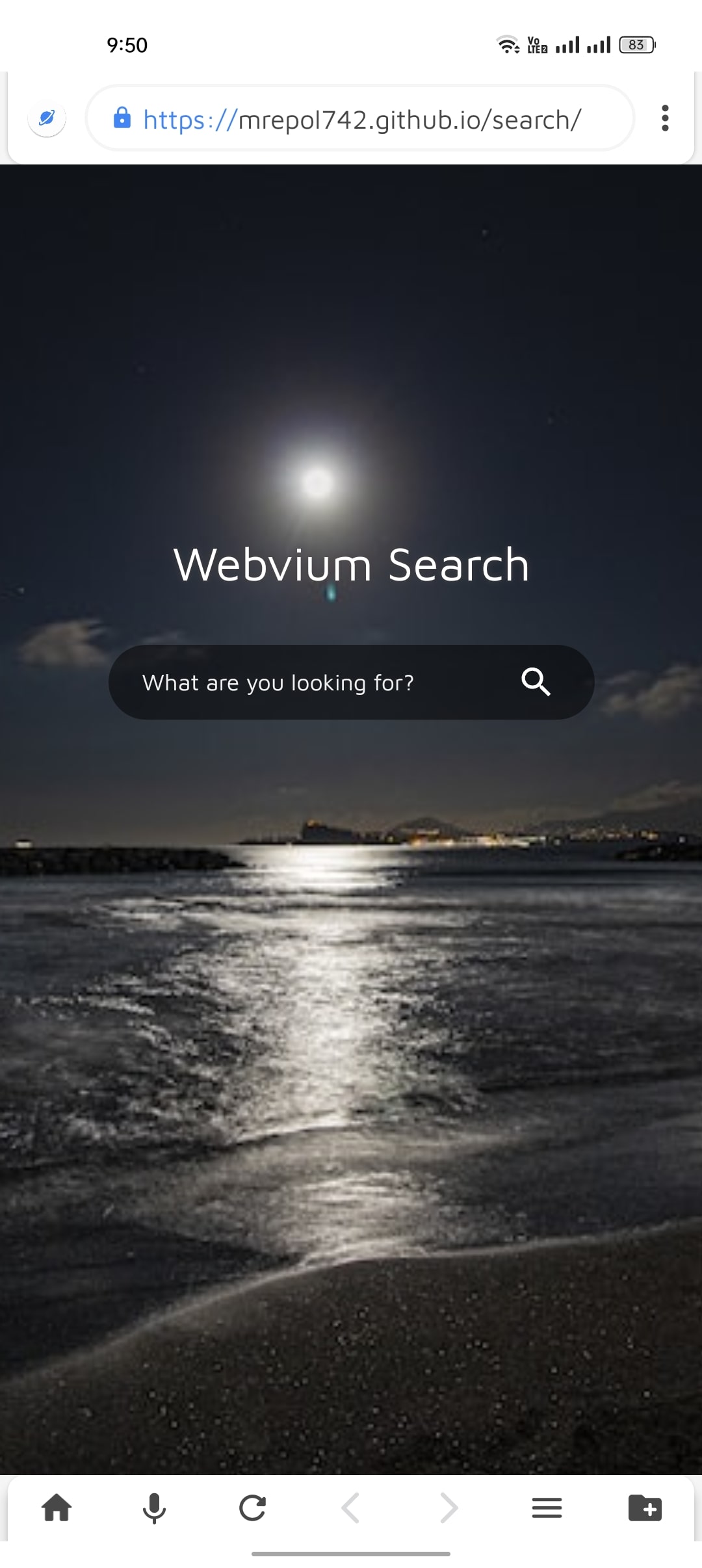 Webvium Browser Screenshot